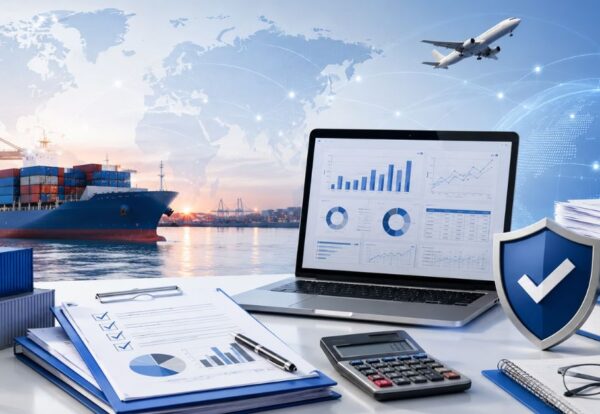 Global logistics and trade workspace
